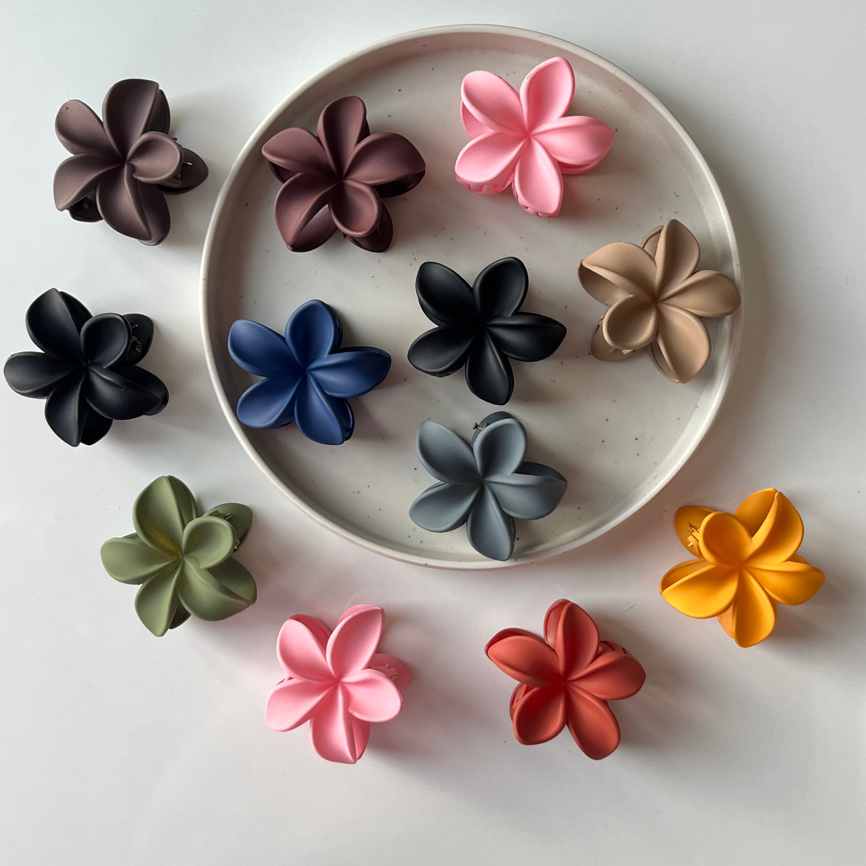 Fleur Matte Claw Clip – Medium (Vault Set of 12)